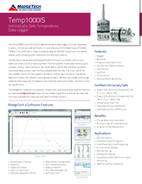 Thumbnail of document Data Sheet - Temp1000IS Data Logger